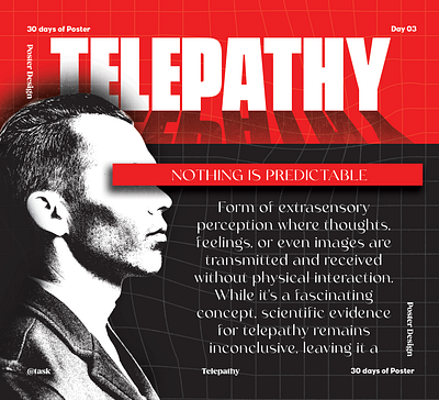 Telepathy - Poster Design artist creative design designchallenge designer graphic design illustration illustrator photoshop poster posterdesign posters