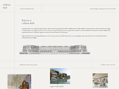 Cullinan Belek Hotel 2022-2024 works art direction branding creative design graphic design layout minimal print