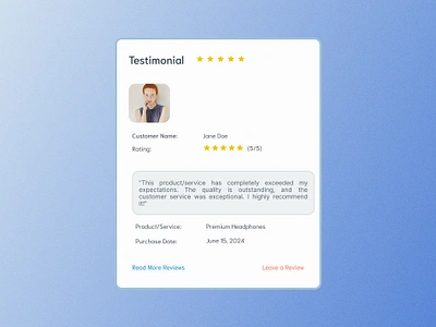 Daily UI-039 Testimonial daily ui challenge dailyui testimonial ui design