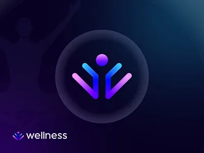 Modern logo concept is created by Human + Letter W brand guideline brand identity branding creative logo design exercise logo graphic design gym logo health logo logo modern logo vector visual logo wellness logo yoga logo