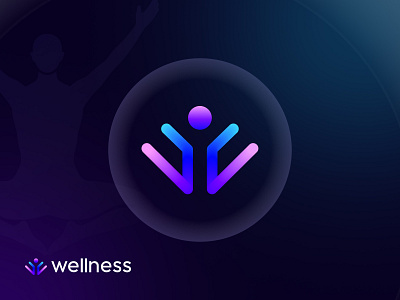 Modern logo concept is created by Human + Letter W brand guideline brand identity branding creative logo design exercise logo graphic design gym logo health logo logo modern logo vector visual logo wellness logo yoga logo