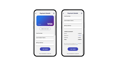 Credit card check out page app dailyui design ui ux