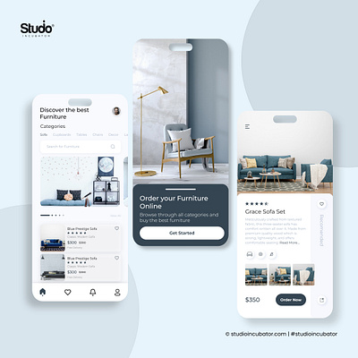 Furniture App Design, Experience Design uiux