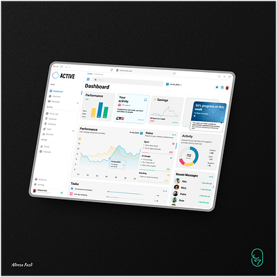 Active dashboard desgn desktop planing ui ux