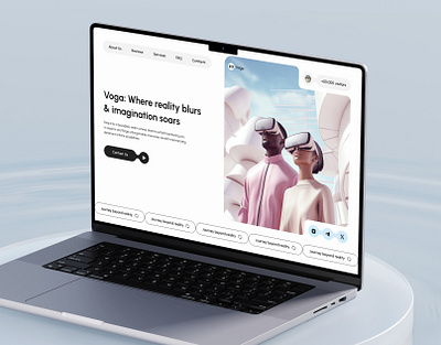 Virtual Reality Club VOGA | UX/UI Design animation bento future ui ux uxui uxuidesign virtual reality vr web webdesign