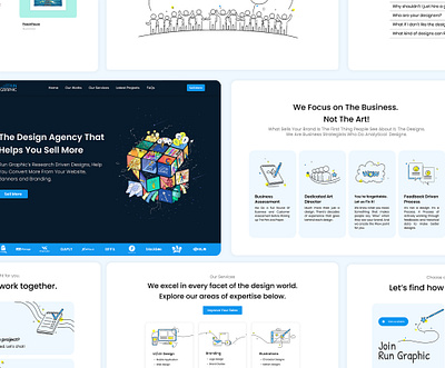 Run Graphic Website - Landing page banner branding graphic design illustration landing design landing page landing page atartup ui uiux ux website website design
