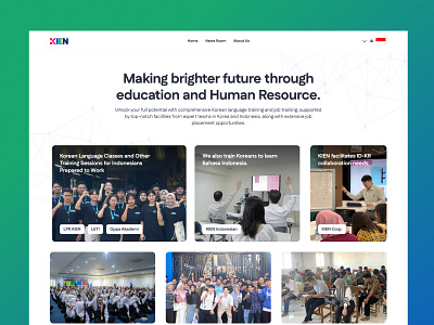 KIEN Corp Company Profile Website branding company profile design english indonesia korea ui design uiux design website design