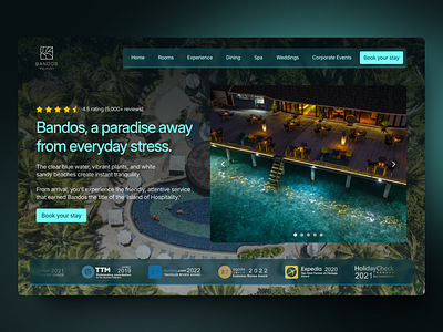 Bandos - Luxury Resort Website Redesign ui web design