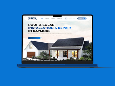 Roofing Landing Page animation branding graphic design logo motion graphics ui