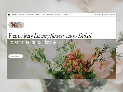 Online Flower Shop arabic awwwards creative ecommerce creative home page creative online shop creative website dubai emirates flower shop landing
