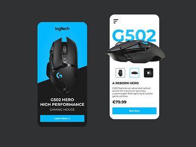 Logitech G502 Concept branding concept design ui ux