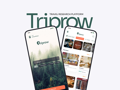 Triprow - Travel Research Platform / Webapp Design app design design product design ui ux webapp