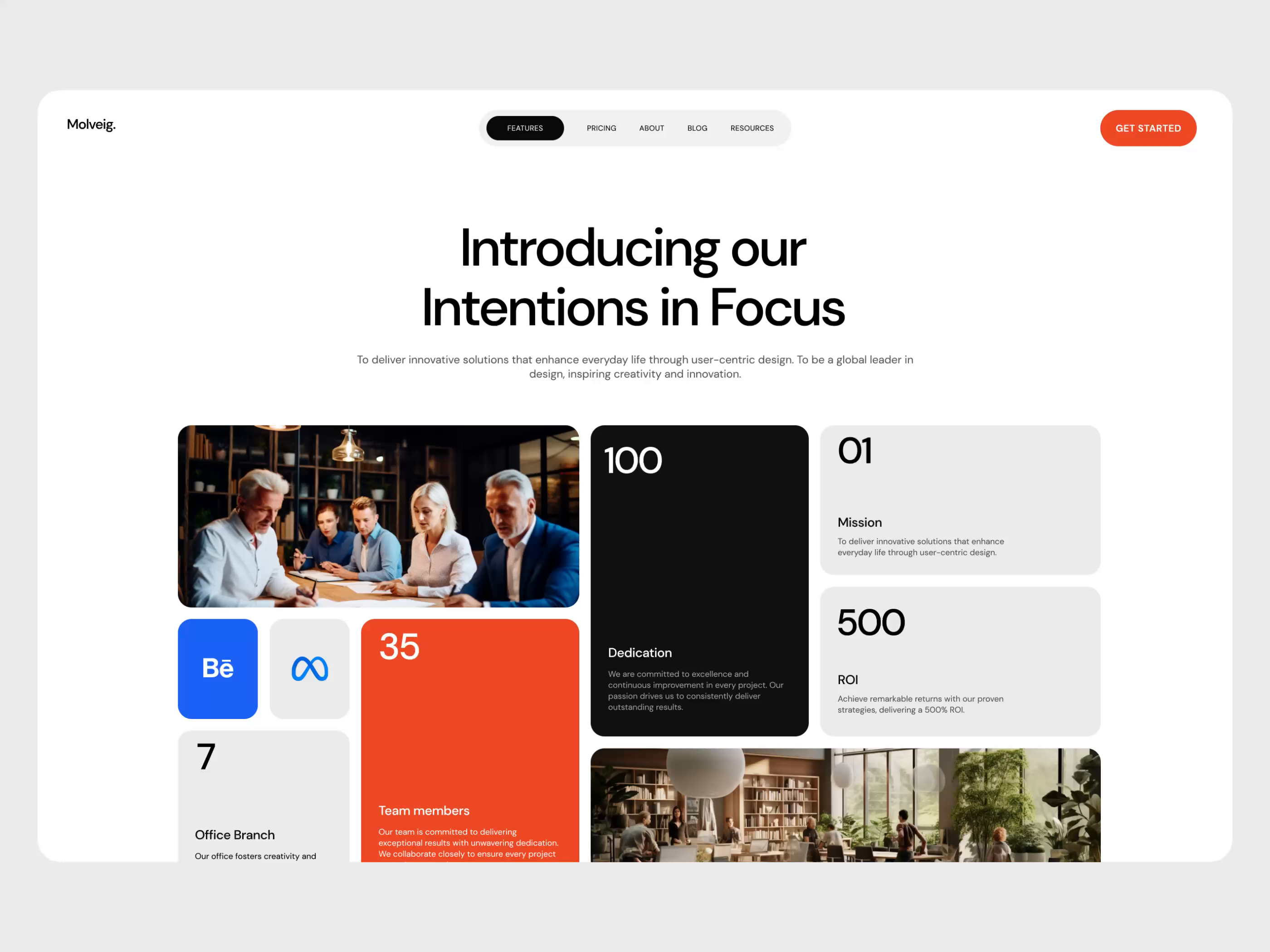 Example of Creative Landing Page Design