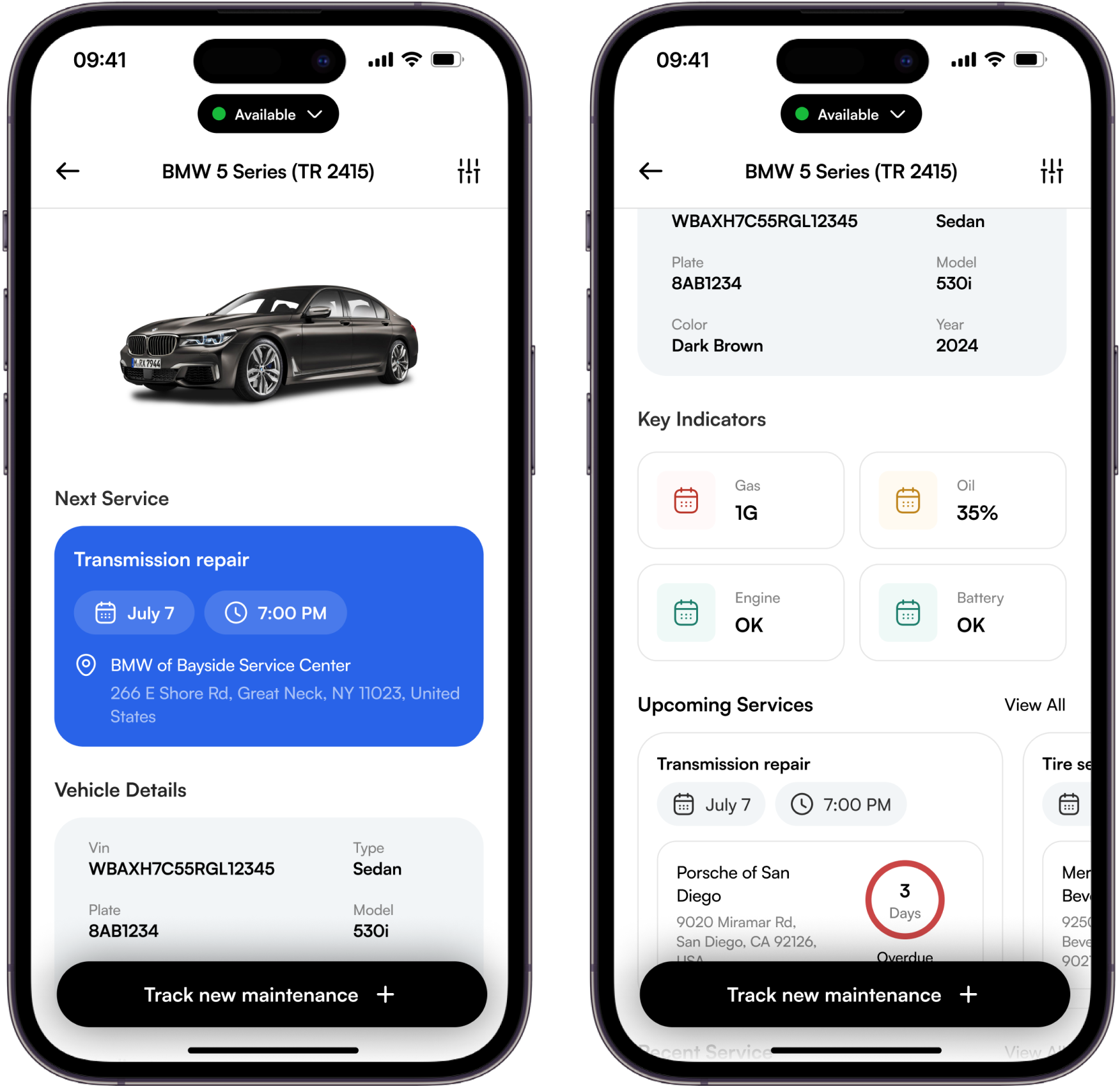 Car Maintenance Tracker car dashboard design design inspiration figma mobile product design ui ux