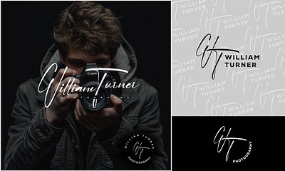 William Turner Photography - Signature Logo Design design signature logo typography