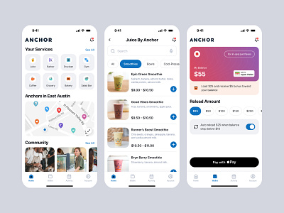 Anchor - Mobile App Design app app concept app designer ios ios app iphone minimal mobile mobile app mobile app ui mobile application mobile ui ui ui ux uidesign uiux user experience user interface ux uxdesign