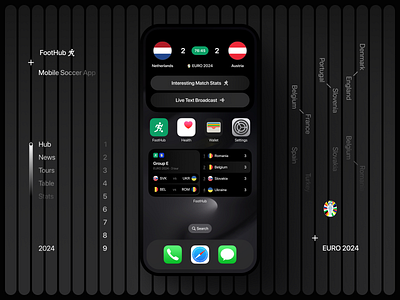 ⚽️ Product design for football mobile app | Hyperactive app design championship color concept creative design euro2024 flags football graphic design hyperactive mobile mobile app design preview product design ui uidesign ux uxdesign widget