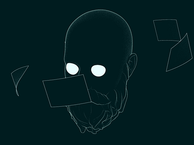 Sketch Morphing 3d animation head illustration morphing outline render sketch skull