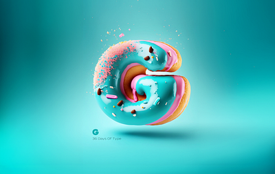 "G" 36 Days Of Type 3d ai branding graphic design logo typography