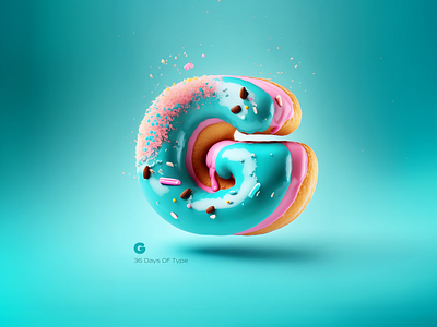 "G" 36 Days Of Type 3d ai branding graphic design logo typography