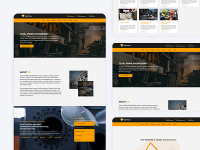 Manufacturing Company Profile - Website factory landing page manufacturing mining rough seal uiux web design