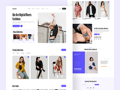 E-commerce Website Landing Page clean ui e commerce ecommerce ecommerce landing page ecommerce web design ecommerce website fashion hero section landing page md.saymujjaman shakil modern modern ui modern website online platform online shopping shakil trendy trendy website web design