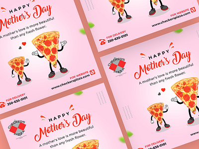 Happy Mother's Day ( Checkers Pizza ) ads design banner design branding design graphicdesign homepage design illustration ui ui design webdeisgn