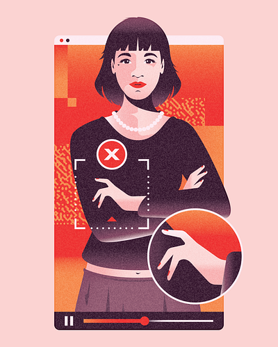 How to spot deepfakes (Which? Tech magazine) ai deepfake illustration woman