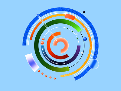 Data analytics data diagram flat illustration glass gradient illustration infographic information it texture