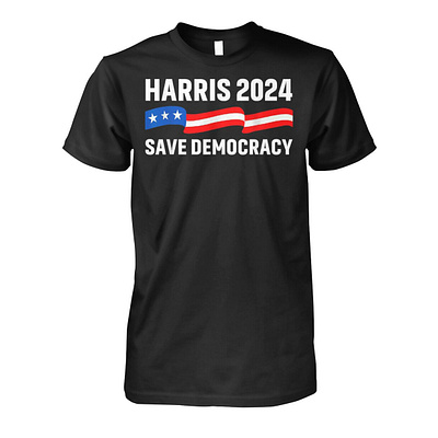 Kamala Harris 2024 Save Democracy Shirt design illustration