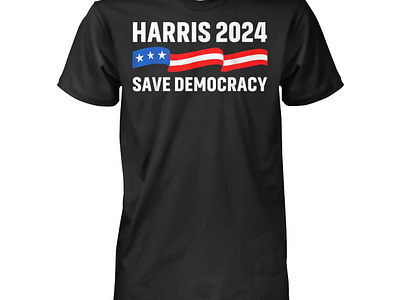 Kamala Harris 2024 Save Democracy Shirt design illustration