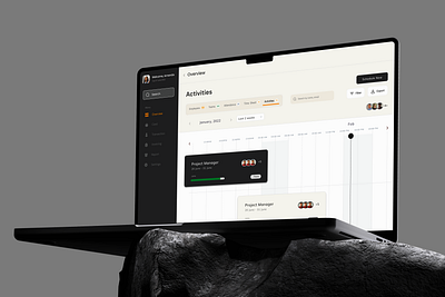 Activates Dashboard black and white aesthetic branding design graphic design ux web design web development