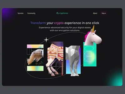 Cryptocurrency Platform blockchain crypto design horse nft ui wallet web web3