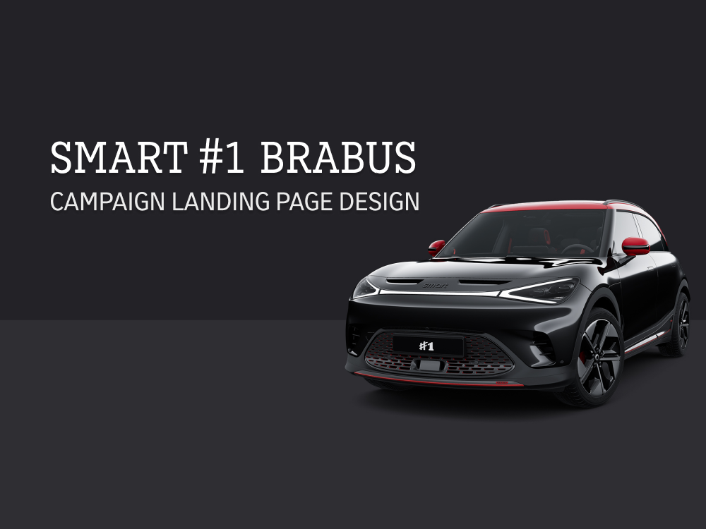 smart #1 BRABUS Campaign Landing Page Design design ecom design ui ux webdesign