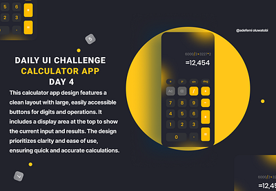 CALCULATOR APP 🌟 Day 4 of My Daily UI Challenge! 🌟 branding dailyui day4 design ui uichallenge uiuxdesign