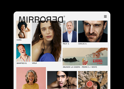 Mirrored branding design graphic design ui web website