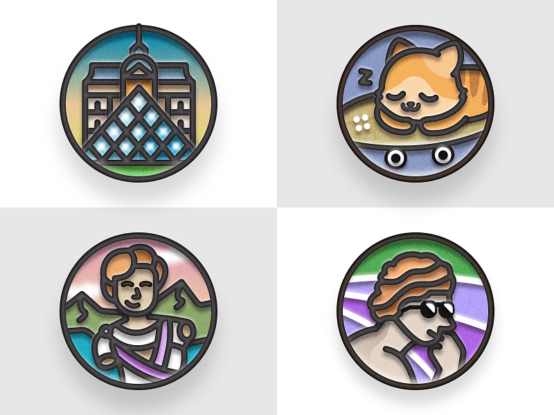 August 2024 achievement badge icon pins sticker