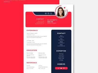 Resume/cv Design Template branding cv design graphic design logo design motion graphics resume