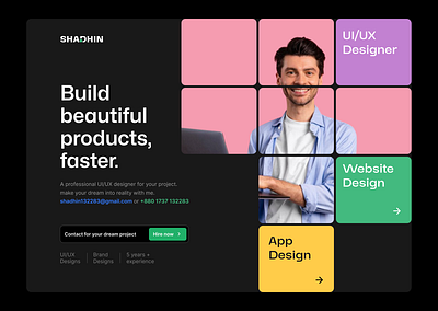 Portfolio Website branding design header hero interaction interface product design ui ux website