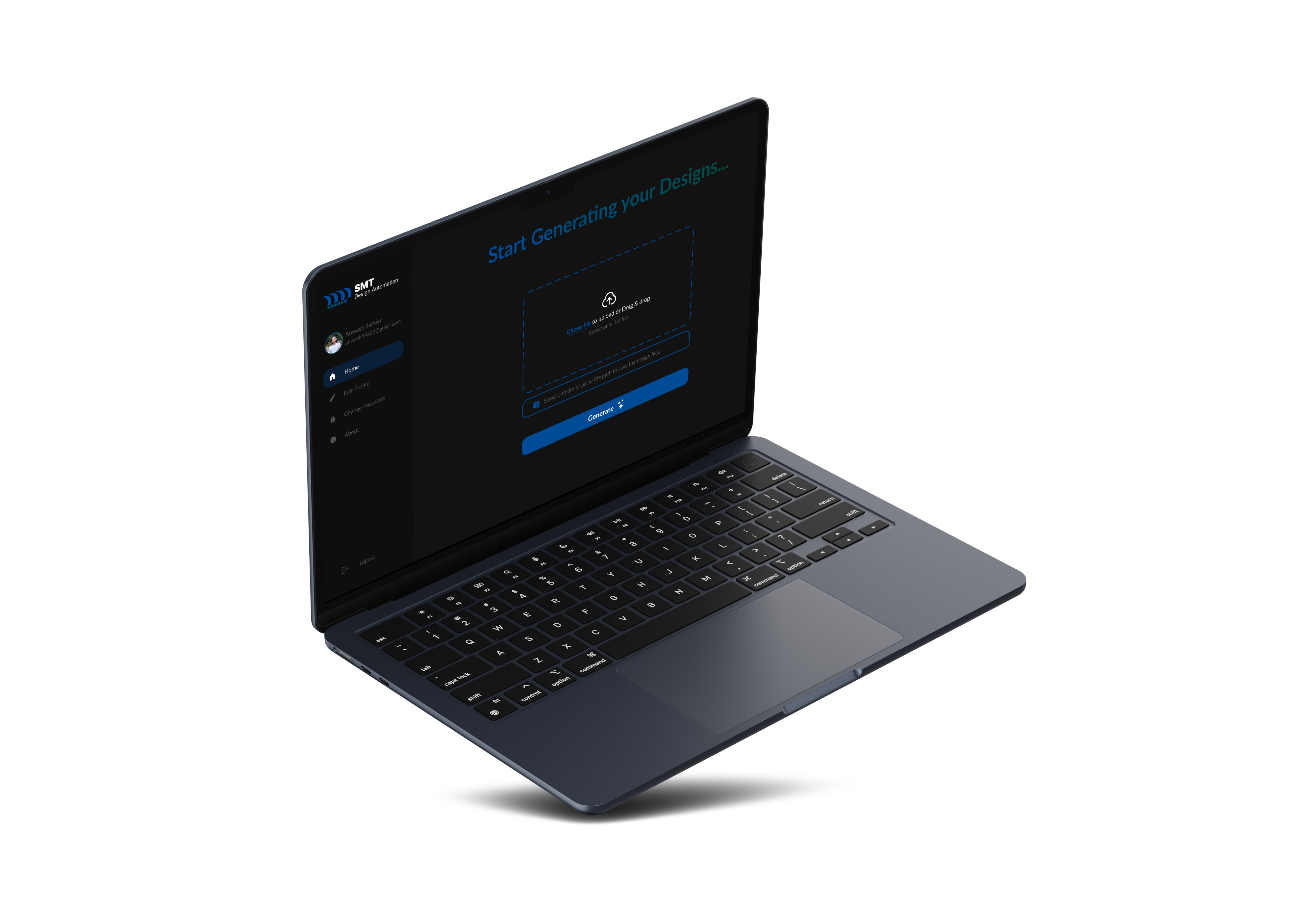 Upload File & Select Path Flow UI generate graphic design ui upload file ux