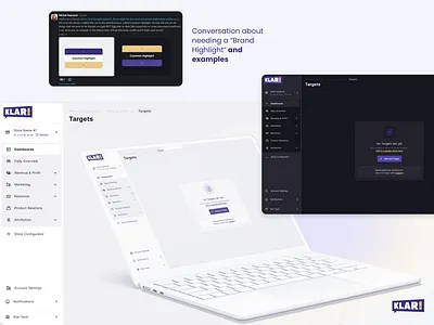 Brand Highlight Color Attributes with Variables and Material UI branding dark theme dashbaord empty state interface light theme material ui menu bar mockup uiux