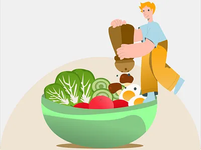 Healthy Lifestyle concept design eatwelllivewell graphic design healthyeating vector