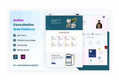 Online Learning Landing page appandwebdesign branding figmaexpert graphic design mobileappdesign uiux uiuxdesign webdesign webdesigning weblandingpage