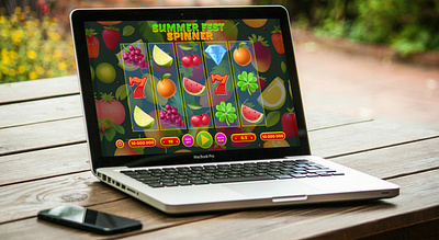 Summer Fest Spinner - slot game design 2d app branding casino design gambling game art game design gaming graphic design illustration logo slot game slots typography ui user interface design ux vector