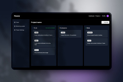 Flooow - Taskmanager WIP app dashboard nextjs ui uiux webapp