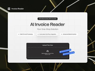 Ai Invoice Reader - Document Data Extraction ai assistant black and white column file reader table view ui upload uploading status