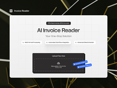 Ai Invoice Reader - Document Data Extraction ai assistant black and white column file reader table view ui upload uploading status