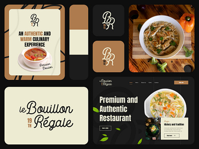 Bouillon Régale branding food graphic design logo parisianfood restaurant ui