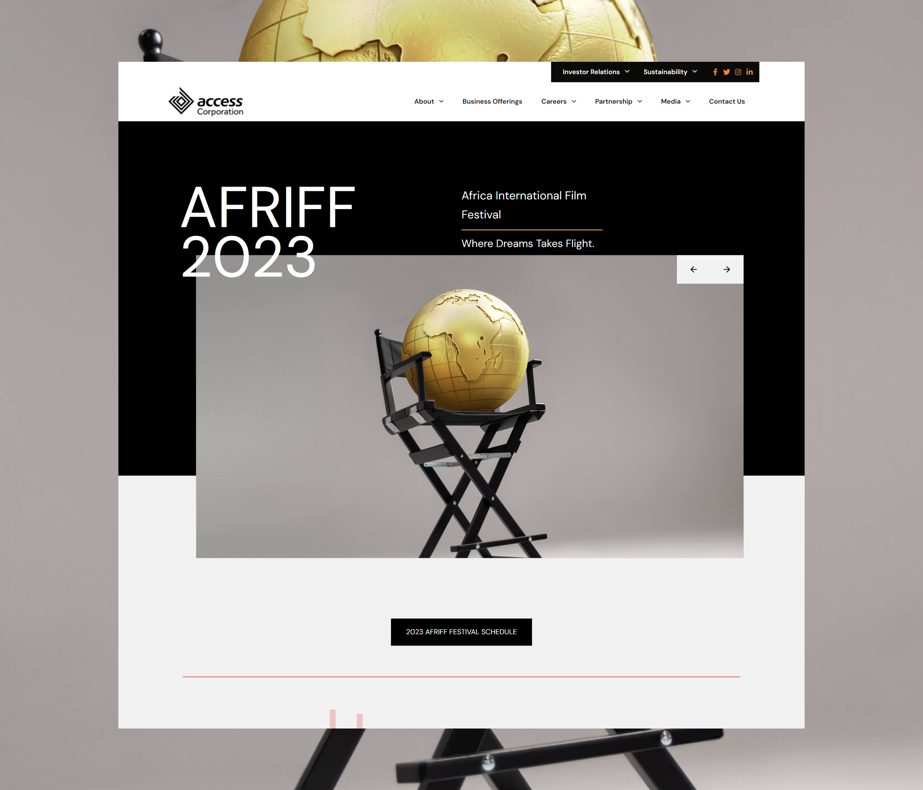 Partnership - The Access Corporation access corporation african branding design graphic design lagos landing page minimal nigeria nigerian ui uiux ux