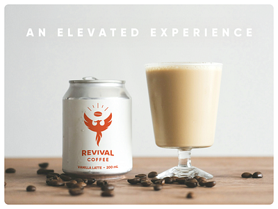 Revival Coffee – For Sale bean bird bottle branding can coffee dtc for sale identity label logo packaging phoenix revival